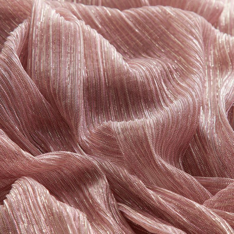 Transparent pleated glitter stripes – pink,  image number 6