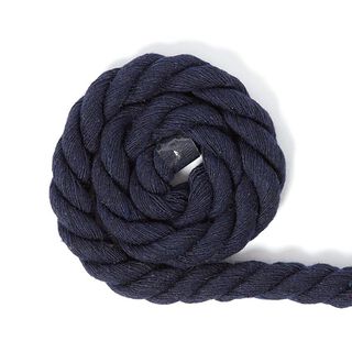 Cotton cord [Ø 14 mm] 15 - navy blue, 