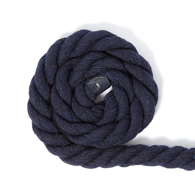 Cotton cord [Ø 14 mm] 15 - navy blue,  image number 1