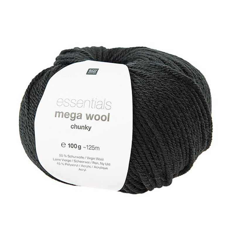 Essentials Mega Wool chunky | Rico Design – black,  image number 1
