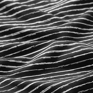Cotton Jersey Scribble Stripes – black, 