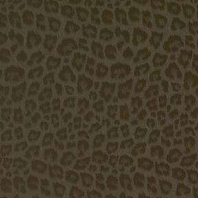 Coated trouser fabric brushed leopard print – khaki, 
