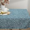 Cotton Cretonne Abstract leaves – ocean blue/ivory,  thumbnail number 8