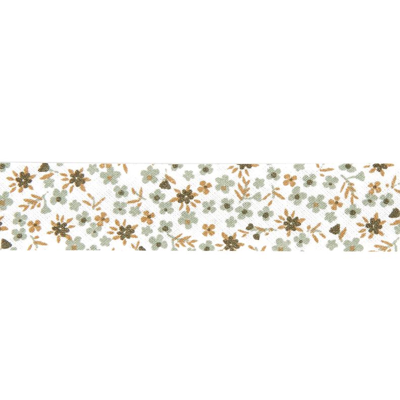 Bias binding small flowers [20 mm] – reed,  image number 1