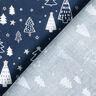 Cotton Poplin small Christmas trees – navy blue/white,  thumbnail number 4