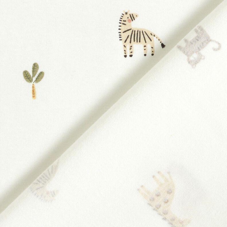 Cotton Jersey little steppe animals &ndash; white,  image number 4