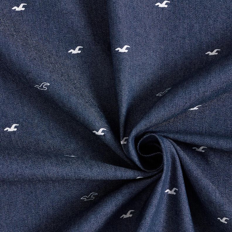 Seagulls lightweight stretchy denim – navy blue,  image number 4