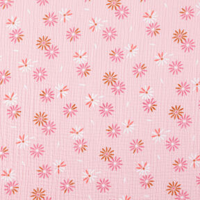 Double Gauze/Muslin Shower of blossoms – rosé, 