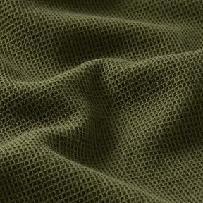 Waffle piqué Mini – dark olive, 