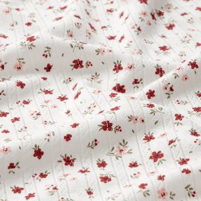 Ajour Cotton Jersey little flowers – ivory, 