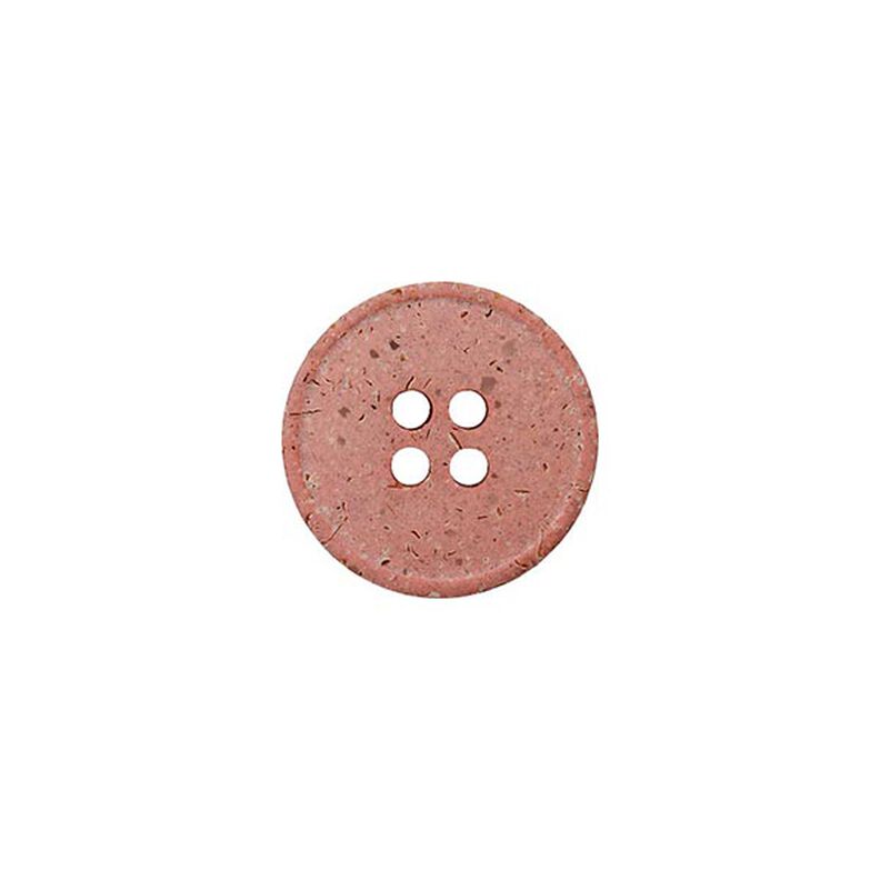 Recycled 4-Hole Hemp/Polyester Button – pink,  image number 1