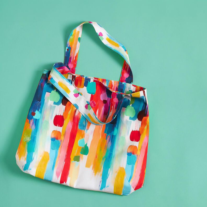 Bags Panel Canvas colourful brush dots – white, image number 8