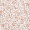 Cotton Cretonne delicate floral pattern – white/cinnamon,  thumbnail number 1