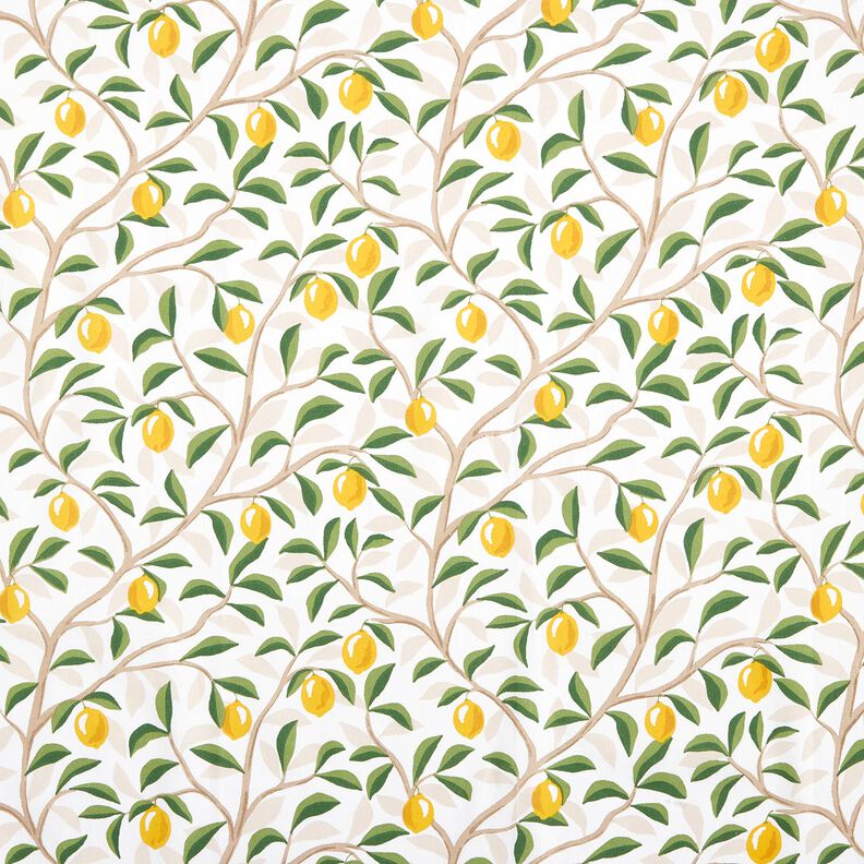 Coated Cotton painted lemons – white/lemon yellow,  image number 1