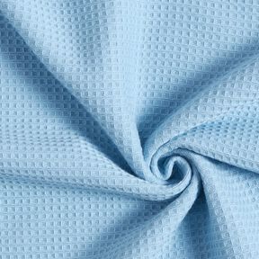 Towelling Fabric/Waffle Piqué Plain – light blue, 