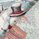 Decor Tapestry Fabric Snowman in Snow Globe – carmine,  thumbnail number 4