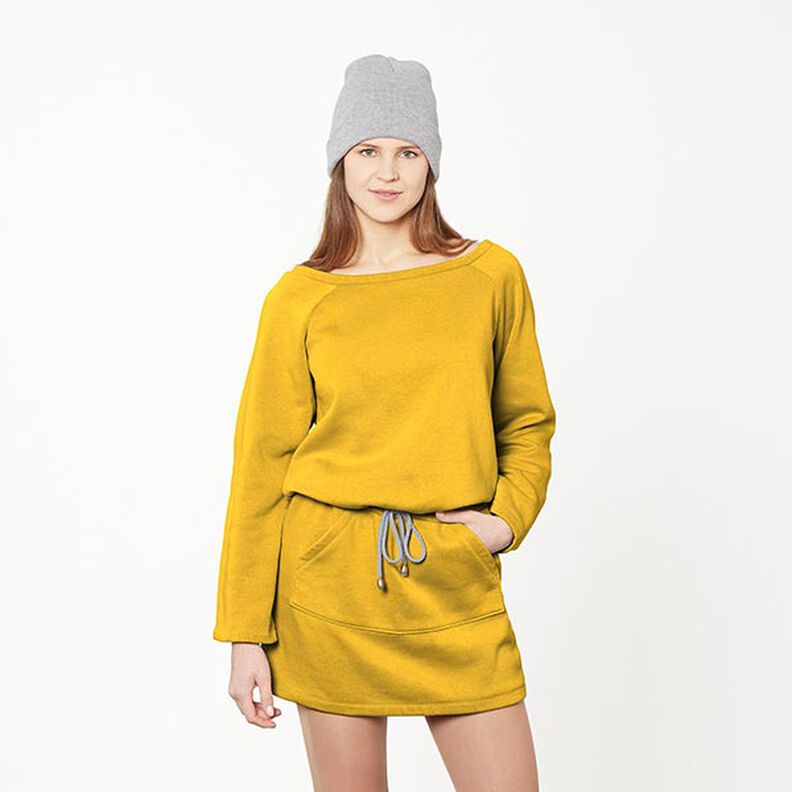 Brushed Sweatshirt Fabric – mustard,  image number 7
