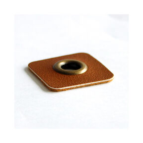 Imitation Leather Eyelet Patch – maroon, 