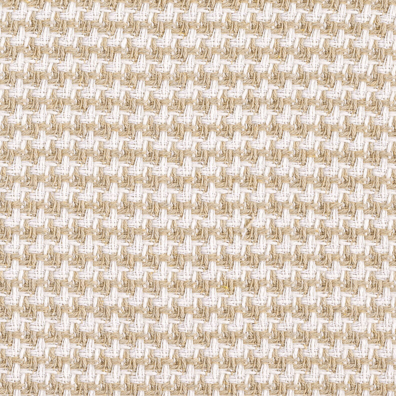 Houndstooth coarse coat material – beige/white,  image number 1