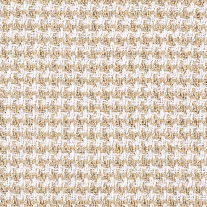 Houndstooth coarse coat material – beige/white,  image number 1