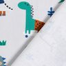 Decor Fabric Half Panama skating dinosaurs – silver grey/peppermint,  thumbnail number 4