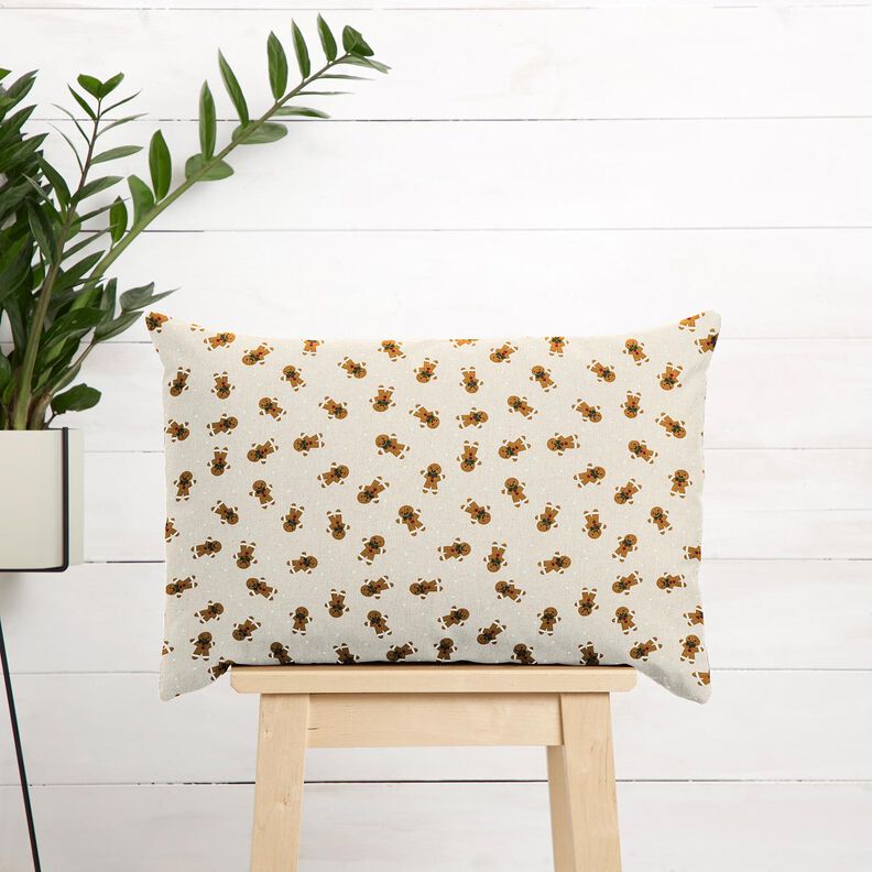 Decor Fabric Canvas Gingerbread men – natural/caramel,  image number 6