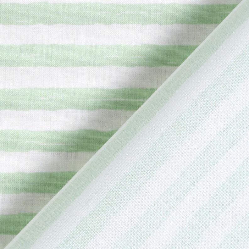 Cotton Cretonne casual stripes – pale mint/white, image number 4