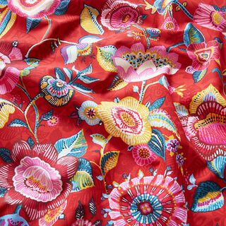 Cotton Cretonne spotted flowers – chili, 