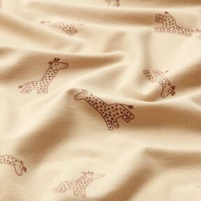 Cotton Jersey Giraffes – almond, 