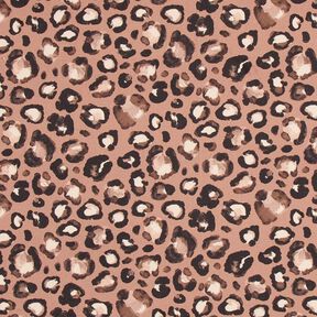 Decor Fabric Canvas Leopard polka dots – cinnamon/black, 