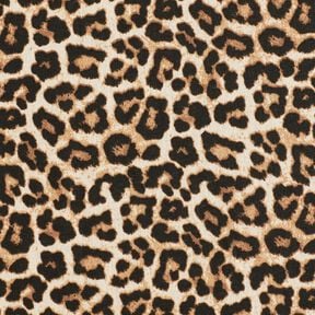 Decor Fabric Half Panama elegant leopard print – black/natural, 