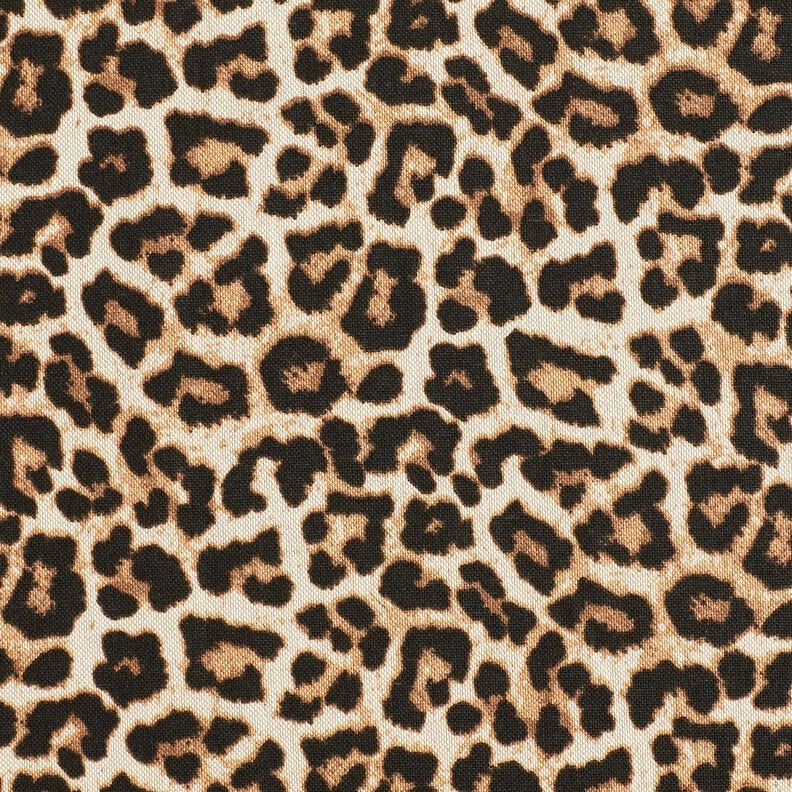 Decor Fabric Half Panama elegant leopard print – black/natural,  image number 1