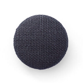 Covered button, Linen Medium – midnight blue, 