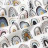 Cotton Poplin squiggly rainbows – white,  thumbnail number 2
