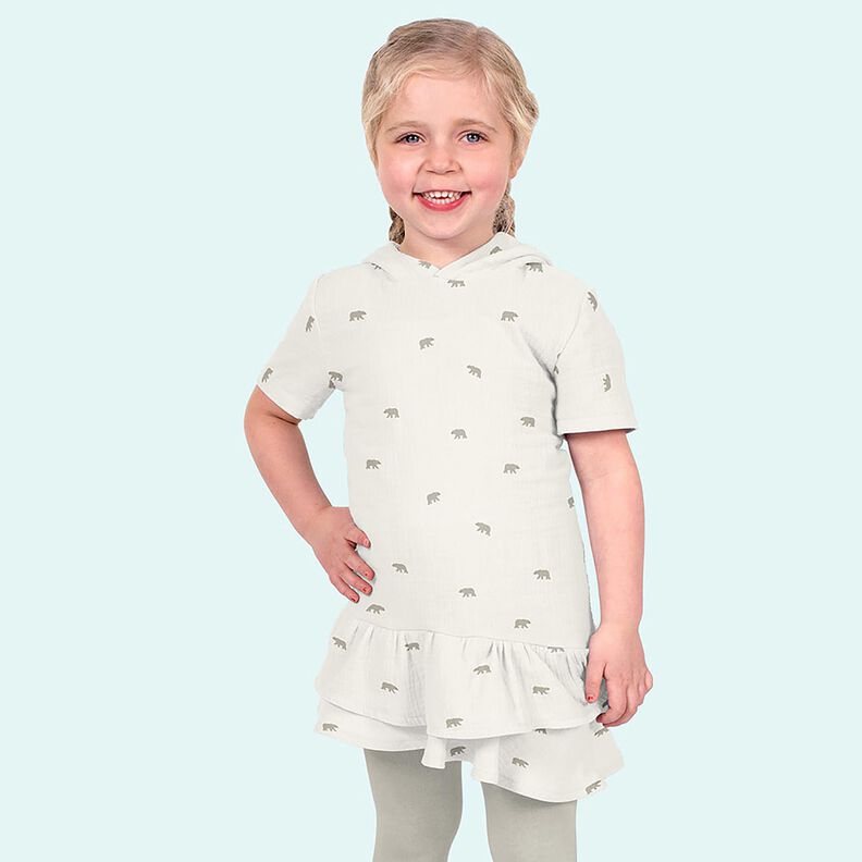Double Gauze/Muslin polar bear – white, image number 6