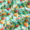 Cotton Poplin happy clay vegetables Digital Print – aqua blue,  thumbnail number 2