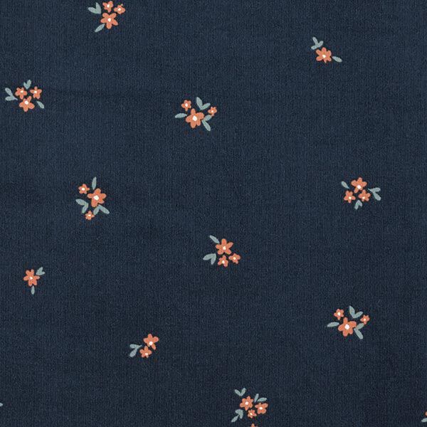 Baby Cord scattered flowers | by Poppy – navy blue, image number 1