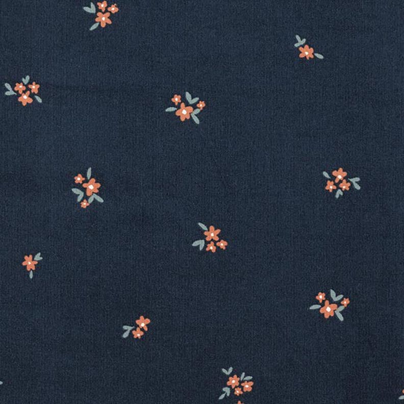 Baby Cord scattered flowers | by Poppy – navy blue,  image number 1