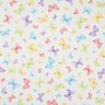 Decor Fabric Half Panama delicate butterflies – white/pastel green,  thumbnail number 1