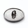 Meteor Metal Button  – silver metallic,  thumbnail number 3
