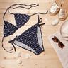 Swimsuit fabric abstract diamonds – midnight blue/white,  thumbnail number 6