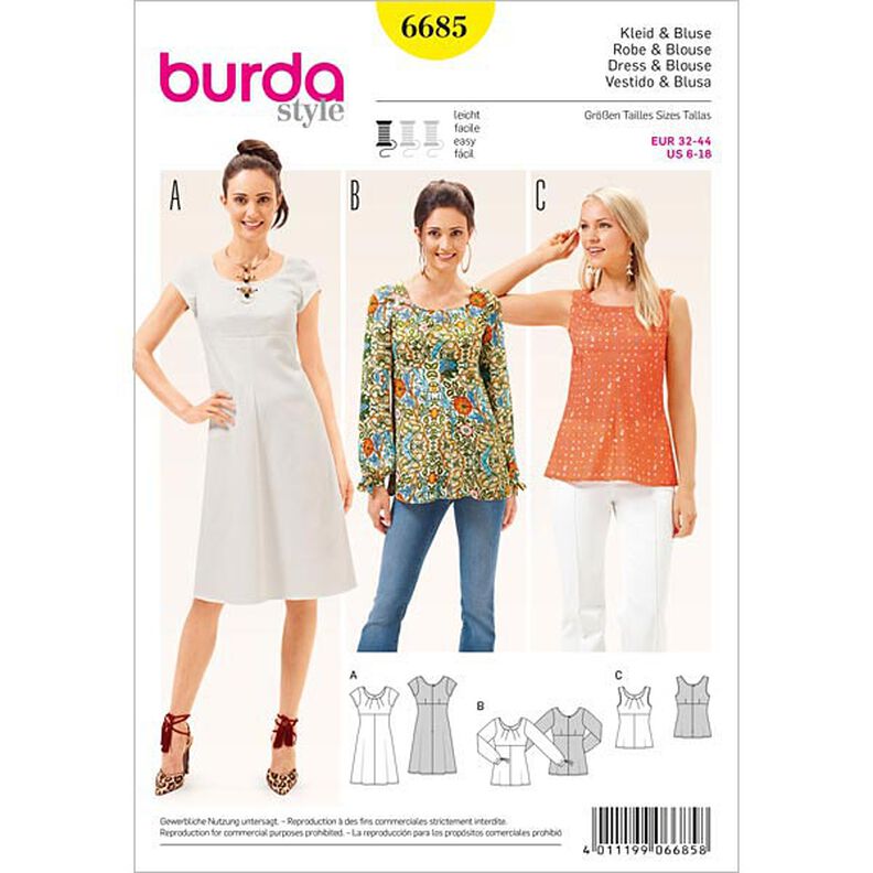 Dress / Blouse, Burda 6685,  image number 1
