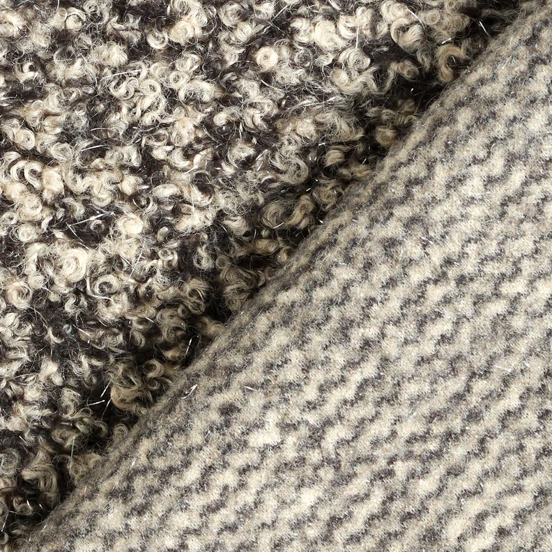 Knit Bouclé Glitter threads melange – cashew/black, image number 4
