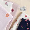 Double Gauze/Muslin embroidered large flowers | Poppy Fabrics – pastel violet/peach orange,  thumbnail number 5