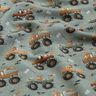 Cotton Jersey Animals in monster trucks Digital Print – elephant grey,  thumbnail number 2