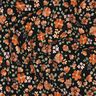 GOTS Cotton Jersey Autumn Flowers Digital Print – black/peach orange,  thumbnail number 2