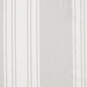 Decor Fabric Panama Block Stripes – carmine/misty grey, 