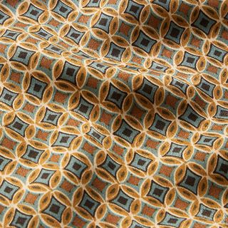 geometric retro patterned satin – caramel, 