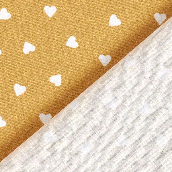Scattered hearts organic cotton poplin – mustard,  image number 4