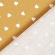 Scattered hearts organic cotton poplin – mustard,  thumbnail number 4